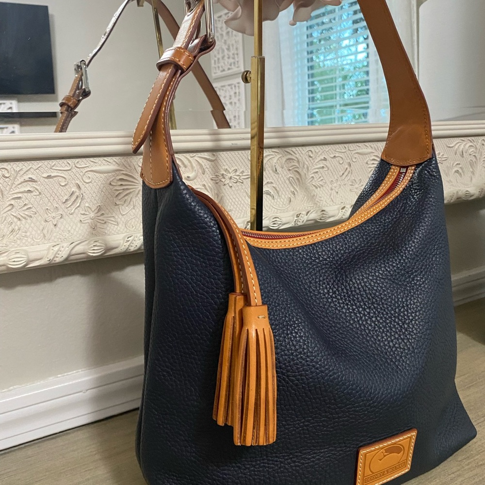 Dooney and Bourke bag dark blue pebble leather